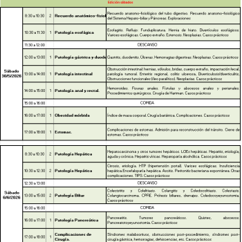 Codificación con CIE 10 de diagnósticos y procedimientos de gastroenterología, y patología Hepato-bilio-pancreática 2026 - 2ª edición (sábados): Sábados 30 de Mayo y 6 de Junio